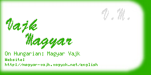 vajk magyar business card